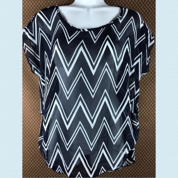 a'gaci Tops - Agaci Sheer Scoop Neck Blouse